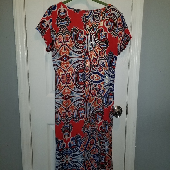 Shelby & Palmer multi color short sleeve dress - Picture 4 of 6